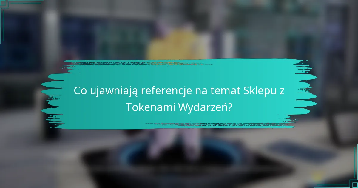 Co ujawniają referencje na temat Sklepu z Tokenami Wydarzeń?