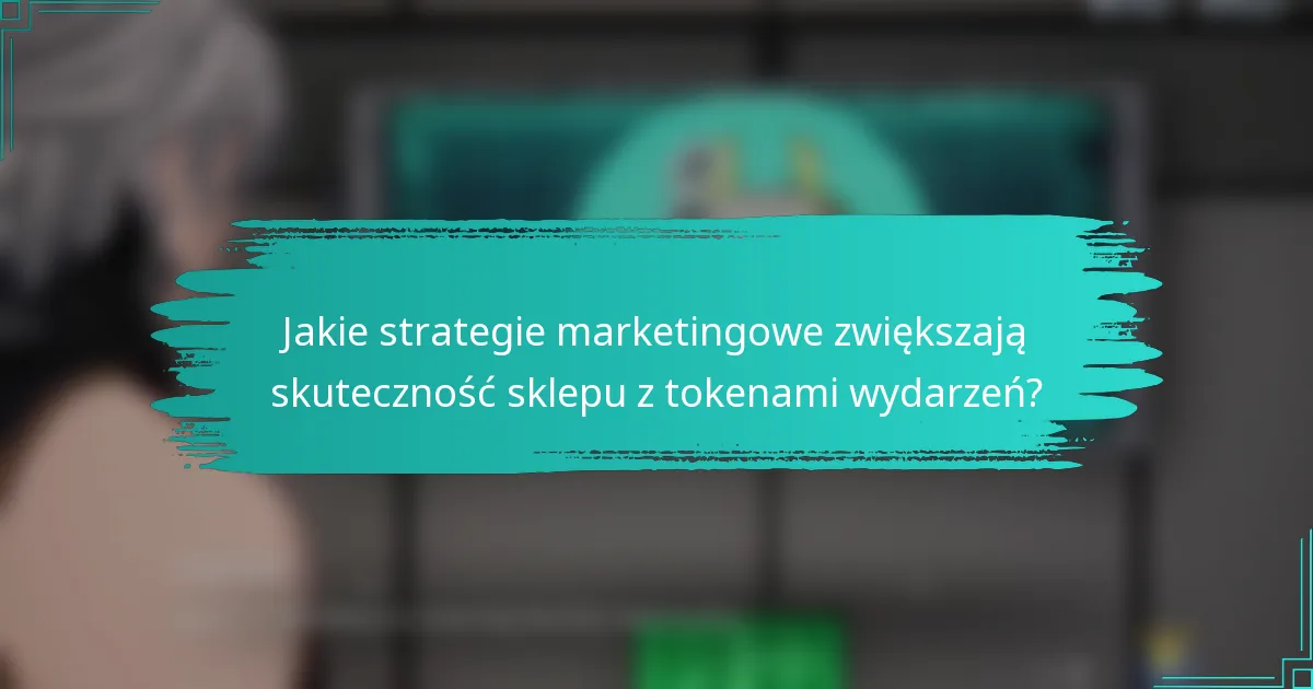 Jakie strategie marketingowe zwiększają skuteczność sklepu z tokenami wydarzeń?